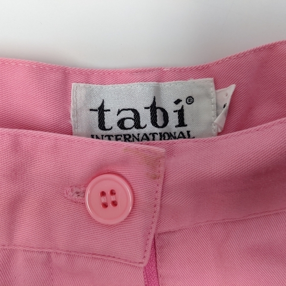 Tabi International vintage Barbie pink high rise wide leg cropped trousers - Picture 7 of 13